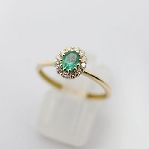 Zonder Minimumprijs - Ring - 18 karaat Geel goud - 0.72ct., Handtassen en Accessoires, Ringen