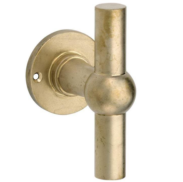 Voordeurknop Chemin de Fer messing antiek, Doe-het-zelf en Bouw, Hang- en Sluitwerk, Klink of Kruk, Nieuw, Overige materialen