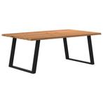 vidaXL Eettafel met natuurlijke rand massief eikenhout, Verzenden, Nieuw