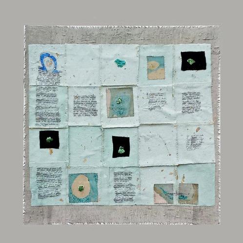 Renata Giannelli - OMEGA; Composizione Astratta con Testi e, Antiek en Kunst, Kunst | Designobjecten
