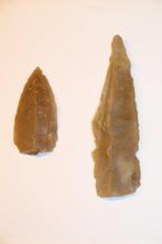 Neolithisch Vuursteen Dolk + Mes - 145 mm  (Zonder, Antiquités & Art