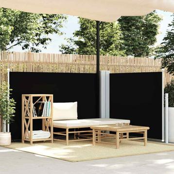 vidaXL Windscherm uittrekbaar 120x1000 cm zwart, Verzenden
