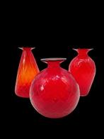 Vaas (3) - Glas - Drieling van Murano-kommen, Antiek en Kunst