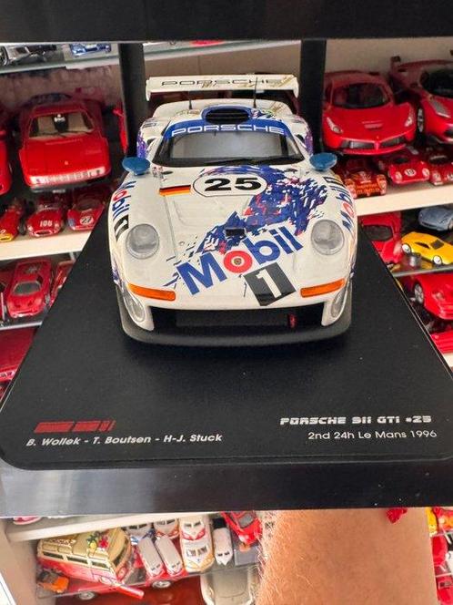 Werk83 1:18 - Voiture miniature - Porsche 911 GT1 #25 2º 24h, Hobby en Vrije tijd, Modelauto's | 1:5 tot 1:12