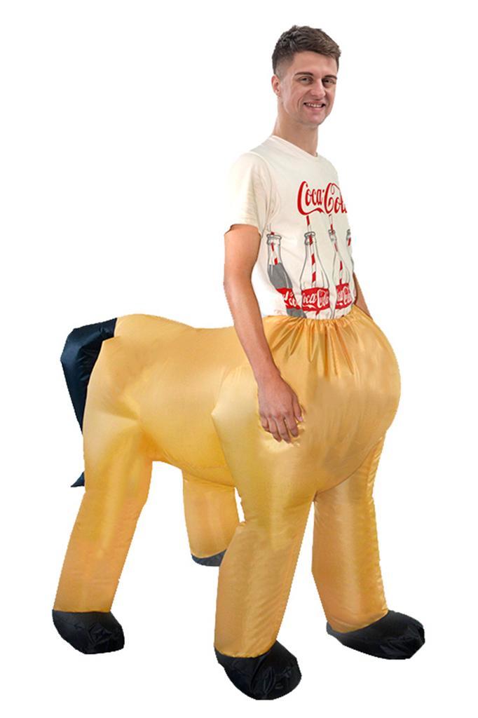 KIMU® Opblaas Kostuum Centaur Opblaasbaar Pak Centaurpak Mas, Kleding | Heren, Carnavalskleding en Feestkleding, Nieuw, Ophalen of Verzenden