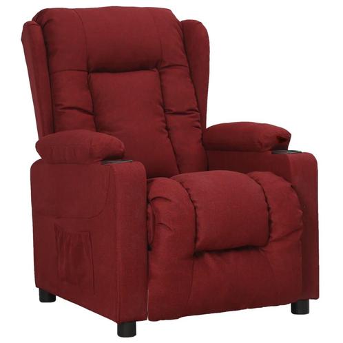 vidaXL Fauteuil verstelbaar stof wijnrood, Huis en Inrichting, Fauteuils, Nieuw, Verzenden