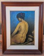 École Expressionniste (XX) - Nu en blue - NO RESERVE, Antiek en Kunst, Kunst | Schilderijen | Klassiek