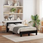 vidaXL Massief Bedframe Zwart eiken Massief hout 120 x 200, Huis en Inrichting, Verzenden, Nieuw