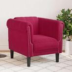 vidaXL Fauteuil fluweel wijnrood, Maison & Meubles, Canapés | Salons, Verzenden