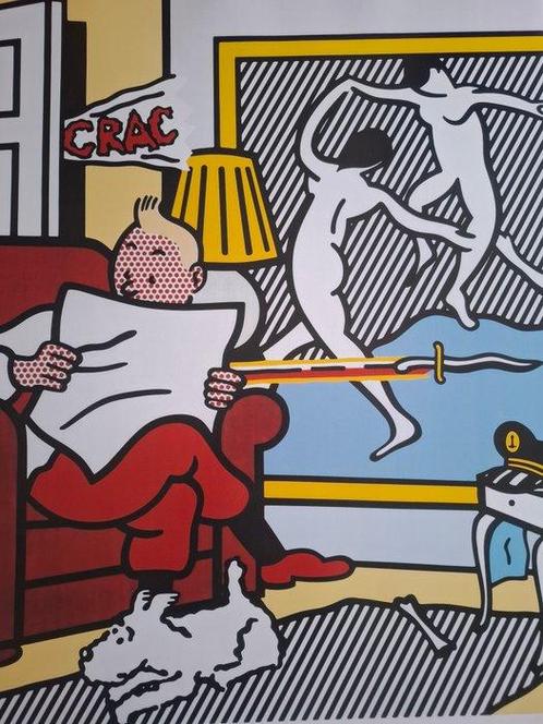 Roy Lichtenstein (1923-1997) - Tintin Reading (after) Roy, Boeken, Stripverhalen
