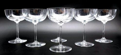 St. Louis - Verre à champagne (6) - DAPHNE - Cristal - coupe, Antiek en Kunst, Antiek | Meubels | Tafels