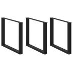 vidaXL Eettafelpoten 2 st U-vormig 100x(72-73) cm staal, Huis en Inrichting, Tafelonderdelen, Verzenden, Nieuw