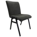 Stoel | Microvezel/Metaal | Antraciet | Zwarte Poten |, Zakelijke goederen, Verzenden, Nieuw in verpakking