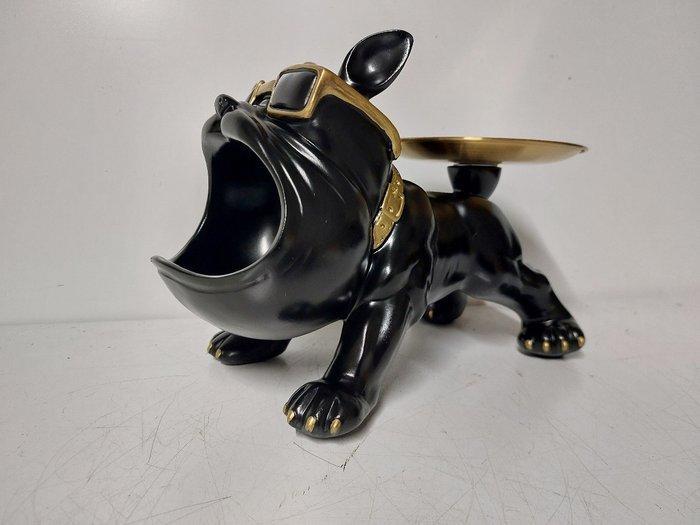 Beeld, bulldog cool sculptuur - 19 cm - polyresin, Antiek en Kunst, Curiosa en Brocante