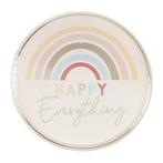 Regenboog Borden Happy Everything 25cm 8st, Verzenden, Nieuw