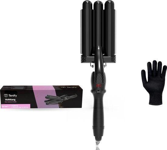 2dekans | Tenify Wafeltang - Golvenkrultang - 25mm - Waver -, Handtassen en Accessoires, Uiterlijk | Haarverzorging, Ophalen of Verzenden