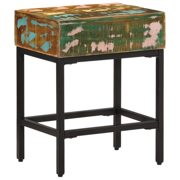 vidaXL Bijzettafel 40x30x51 cm massief gerecycled hout, Huis en Inrichting, Tafels | Bijzettafels, Nieuw, Verzenden