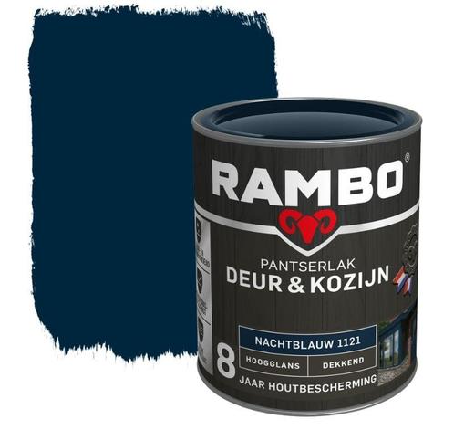 Rambo Pantserlak Deur en Kozijn Nachtblauw 0.75L, Doe-het-zelf en Bouw, Verf, Beits en Lak, Nieuw, Verzenden