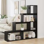 vidaXL Roomdivider Boekenkast Zwart Eiken 143,5 x 29 x 143,5, Huis en Inrichting, Verzenden, Nieuw