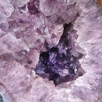 Prachtige Amethist met blauwe agaat Amethist Geode op