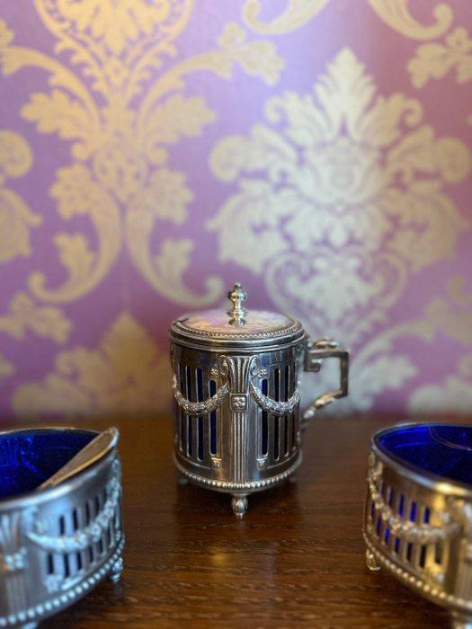 WMF / Geislingen - Zoutbakje - Verzilverd, Kristal, Antiek en Kunst, Antiek | Meubels | Tafels