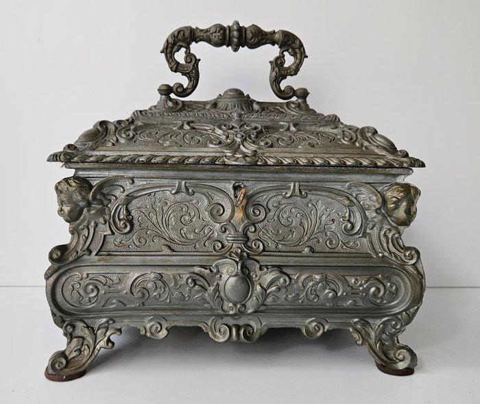 XL - Barok juwelenbox met engelen - 4 kg! - Sieradendoos -, Antiek en Kunst, Curiosa en Brocante