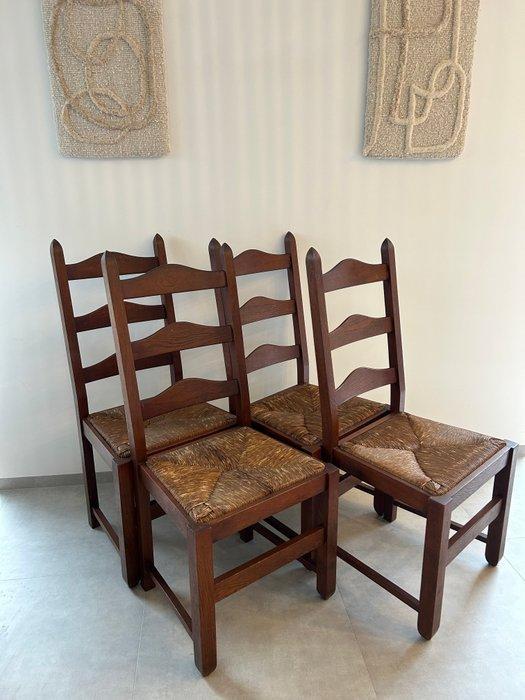 Chaise de salle à manger - Bois - Ensemble de quatre chaises, Antiek en Kunst, Kunst | Designobjecten