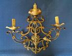 Wandkandelaar (2) - Verguld messing - Giglio Fiorentino, Antiek en Kunst