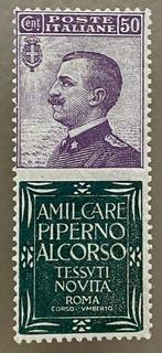 Royaume d’Italie 1924 - 50 centimes. Agent publicitaire, Postzegels en Munten, Postzegels | Europa | Italië, Gestempeld
