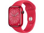 Apple Watch Series 8, 41mm, GPS, aluminium, Sportbandje Rood, Verzenden, Zo goed als nieuw