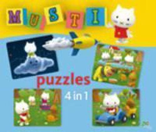 Mustis Puzzelboek Puzzles 4 In 1 9789089170460, Livres, Livres pour enfants | Jeunesse | 10 à 12 ans, Envoi