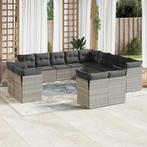 vidaXL 13-delige Loungeset met kussens poly rattan, Tuin en Terras, Verzenden, Nieuw, Loungeset