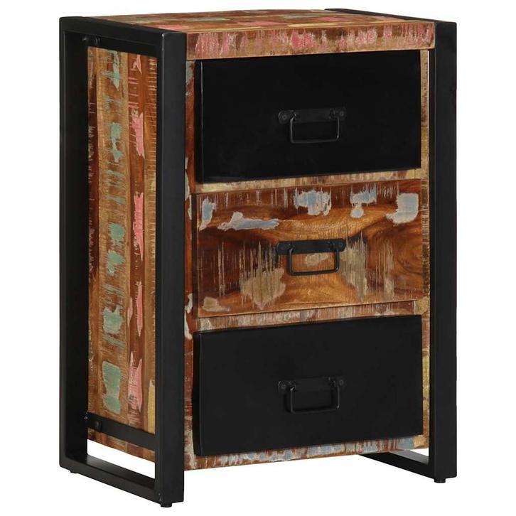 vidaXL Ladekast Multicolor 50x35x70 cm Massief Hout, Huis en Inrichting, Kasten | Dressoirs, Nieuw, Verzenden