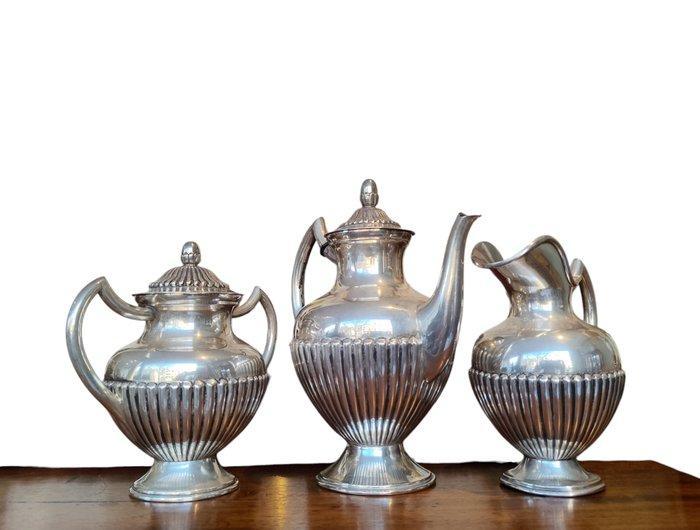 Koffieservies (3) - .833 zilver, Antiquités & Art, Antiquités | Argent & Or