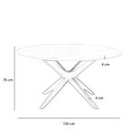 WEG IS WEG! Ronde eetkamertafel acaciahout Ø150 cm