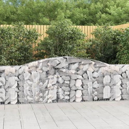 vidaXL Schanskorven 10 st gewelfd 400x30x100/120 cm ijzer, Tuin en Terras, Bloempotten, Nieuw, Verzenden