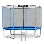 Trampoline - 244 cm - blauw - met ladder en buitenrand ne..., Ophalen of Verzenden, Nieuw