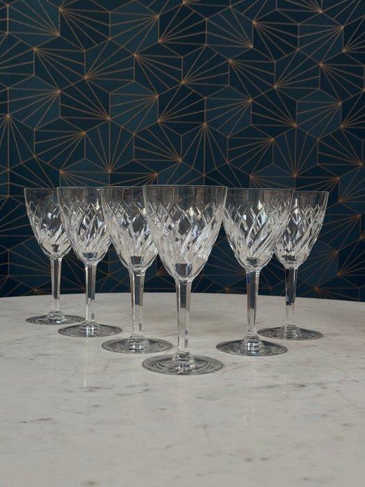 Val Saint Lambert - Wijnglas (6) - Service GEVAERT - maat, Antiquités & Art, Art | Objets design