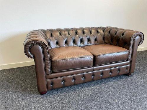 Sofa - Chesterfield - Leder, Antiquités & Art, Curiosités & Brocante