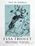 Marc Chagall (1887-1985) - Elsa Triolet : Femme à loiseau, Antiquités & Art