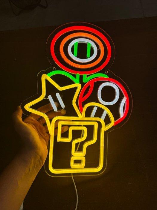 LED-lichtbord Super Mario Block – 39x28 cm - LEDMansion -, Games en Spelcomputers, Spelcomputers | Overige Accessoires