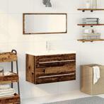 vidaXL Wastafel kabinet voor de badkamer Oud Hout 80 x 38,5, Verzenden
