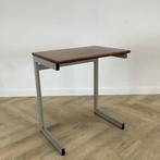 schooltafel (hxbxd) 76x70x50 cm, bruin blad - grijs, Huis en Inrichting, Gebruikt