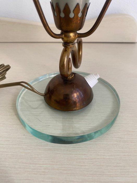 Tafellamp - Glas, Messing, Antiquités & Art, Curiosités & Brocante