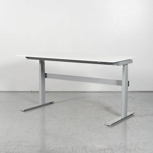 Elektrisch zit-sta bureau Solidesk - Wit blad - 160 x 80 cm, Huis en Inrichting, Bureaus, Gebruikt, Ophalen of Verzenden