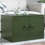 vidaXL Salontafel 67x50x44 cm staal olijfgroen, Huis en Inrichting, Tafels | Salontafels, Verzenden, Nieuw