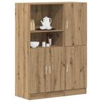 vidaXL 2-delige Keukenkastenset bewerkt hout artisanaal, Huis en Inrichting, Kasten | Wandmeubels, Verzenden, Nieuw