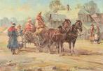 Wladyslaw Chmielinski (1911-1979) - A horse and carriage