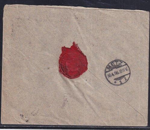Griekenland 1906 - Aangetekende brief van Athene naar Metz., Postzegels en Munten, Postzegels | Amerika