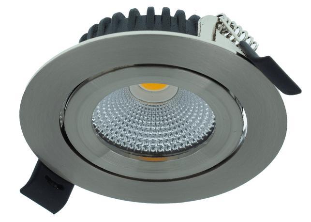IP44 LED inbouwspot kantelbaar 5 Watt Dimbaar 2700K Zilver, Tuin en Terras, Buitenverlichting, Nieuw, Aluminium, Netvoeding, Verzenden